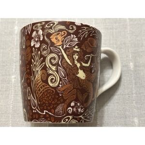 Starbucks 2008 Anniversary Blend Mermaid Siren Coffee Mug 12oz Copper Brown EUC
